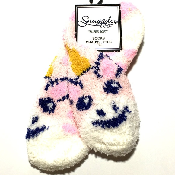 Accessories - Fun Fuzzy Unicorn Footie Slipper Socks